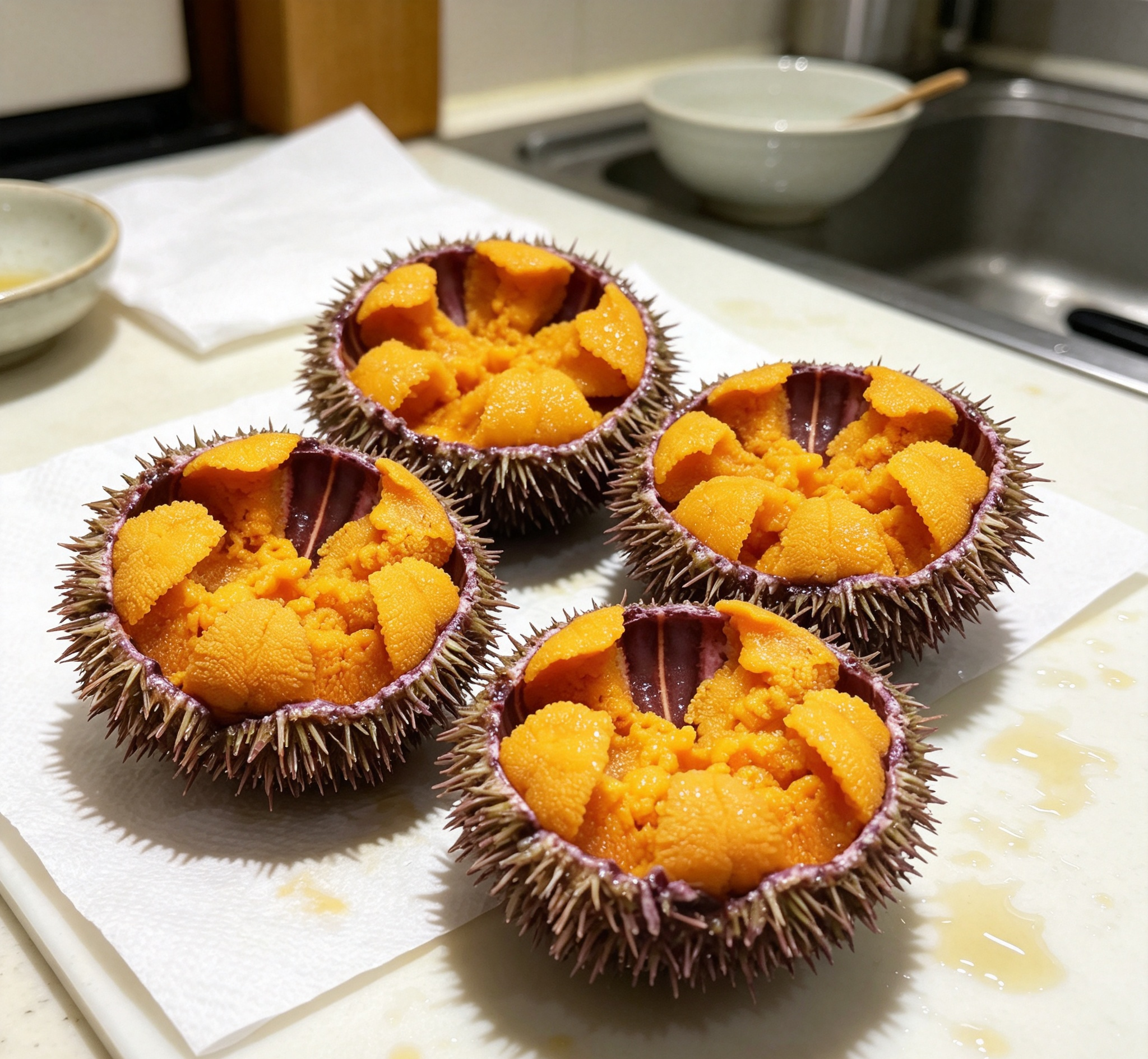 Fresh Sea Urchin Cups